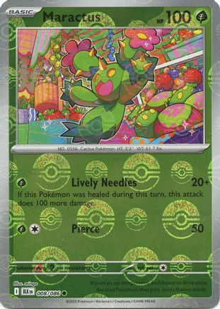 Maractus (Poke Ball Pattern) 8 - SV Black Bolt Holofoil