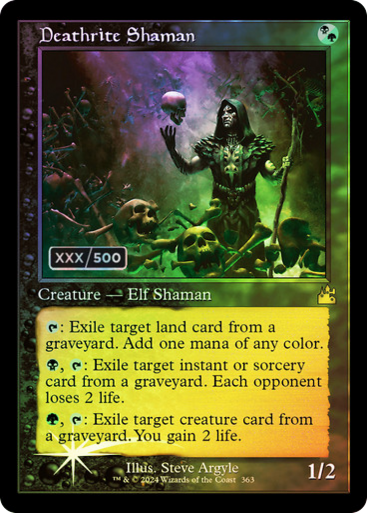 Deathrite Shaman (RVR-363Z) - Ravnica Remastered Foil - Premium MTG Single from Wizards of the Coast - Just $311.64! Shop now at Game Crave Tournament Store