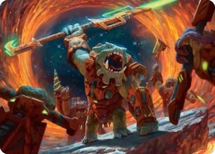 Frontline War-Rager Art Card (AAEOE-016) - Art Series: Edge of Eternities