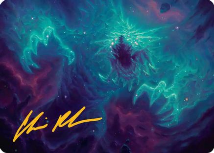 Cosmogoyf Art Card (Gold-Stamped Signature) (AAEOE-024) - Art Series: Edge of Eternities