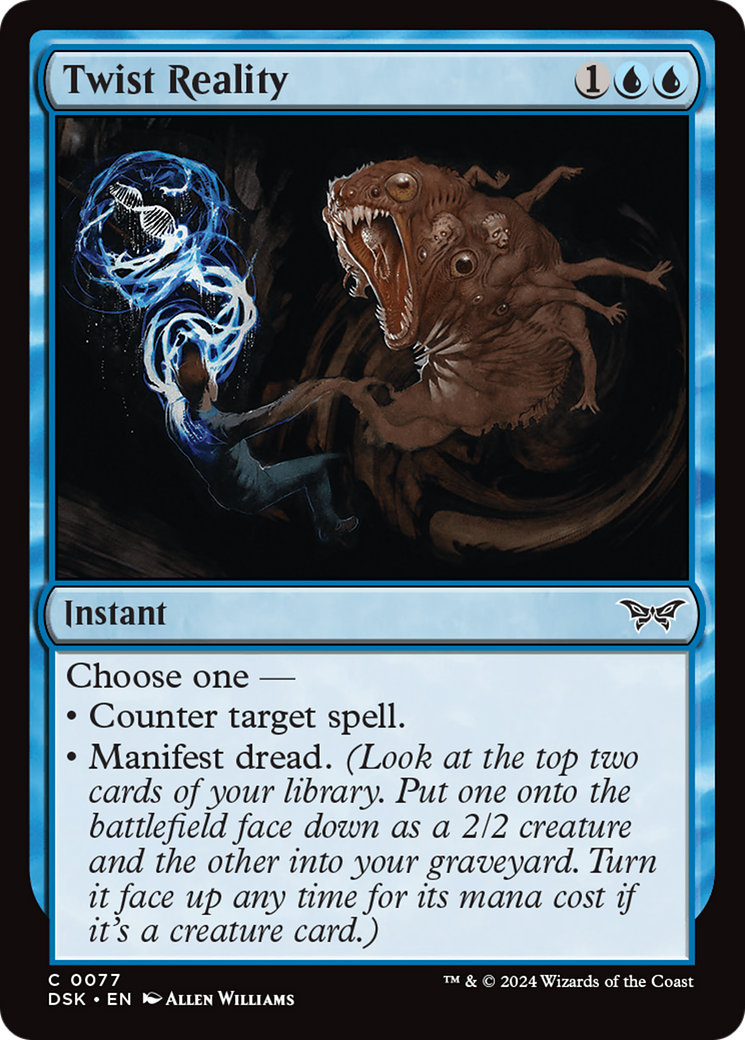 Twist Reality (DSK-077) - Duskmourn: House of Horror Foil - Premium MTG Single from Wizards of the Coast - Just $0.25! Shop now at Game Crave Tournament Store