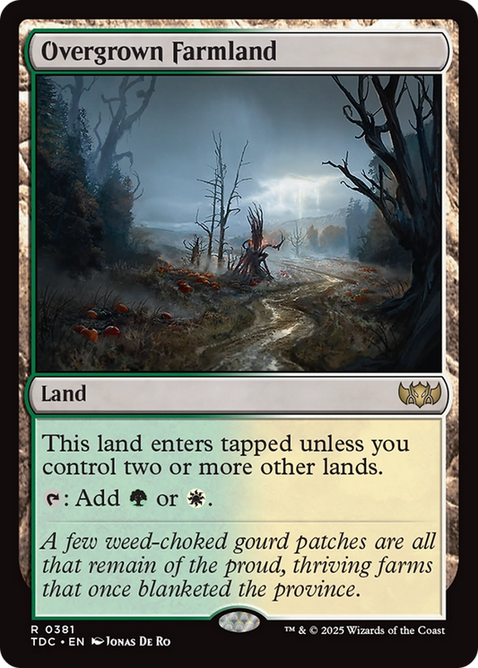 Overgrown Farmland (TDC-381) - Tarkir: Dragonstorm Commander - Premium MTG Single from Wizards of the Coast - Just $0.35! Shop now at Game Crave Tournament Store