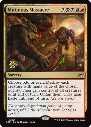Mutinous Massacre (PRE-222) - Prerelease Cards Foil