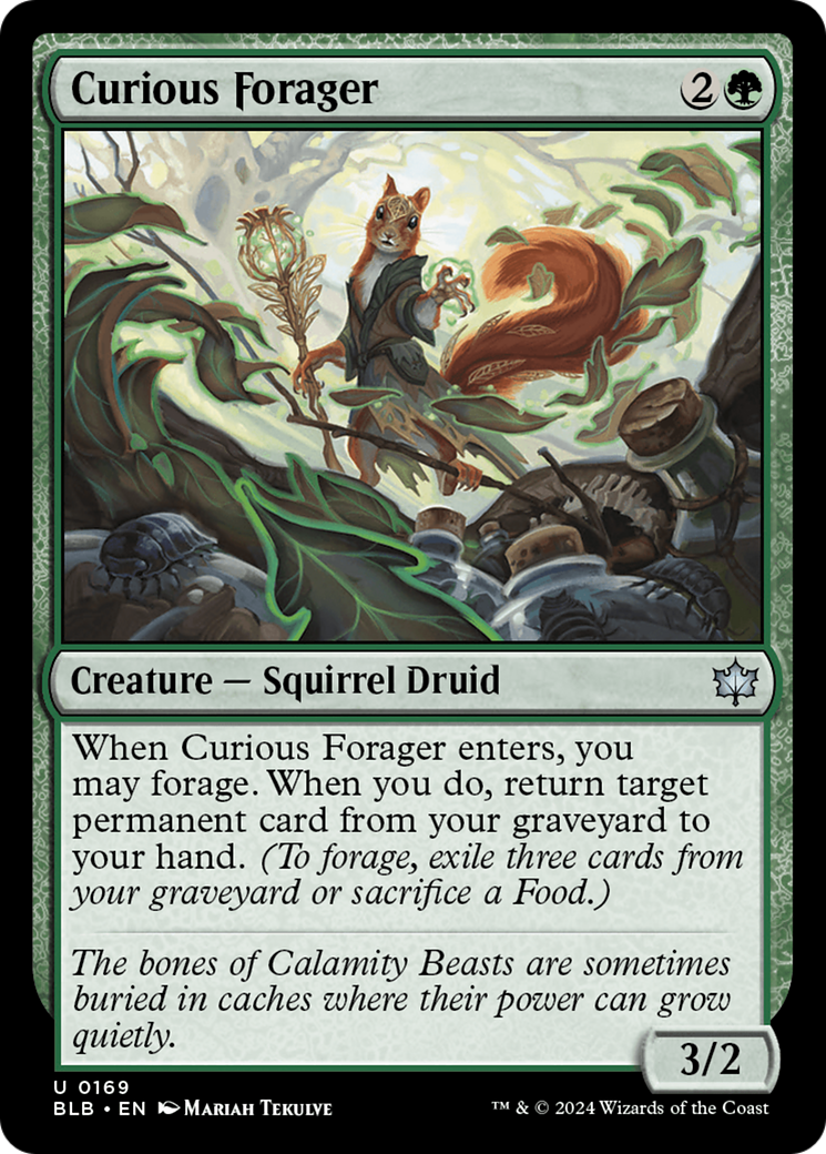 Curious Forager (BLB-169) - Bloomburrow - Premium MTG Single from Wizards of the Coast - Just $0.25! Shop now at Game Crave Tournament Store