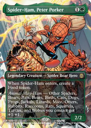 Spider-Ham, Peter Porker (Borderless) (SPM-201) - Marvel's Spider-Man Foil