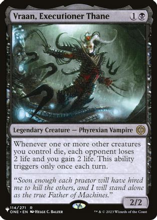 Vraan, Executioner Thane (LIST-114) - The List Reprints