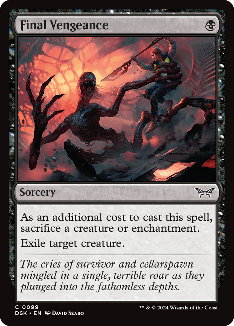 Final Vengeance (DSK-099) - Duskmourn: House of Horror - Premium MTG Single from Wizards of the Coast - Just $0.25! Shop now at Game Crave Tournament Store