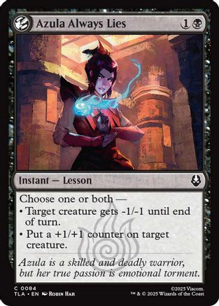 Azula Always Lies (TLA-084) - Avatar: The Last Airbender Foil