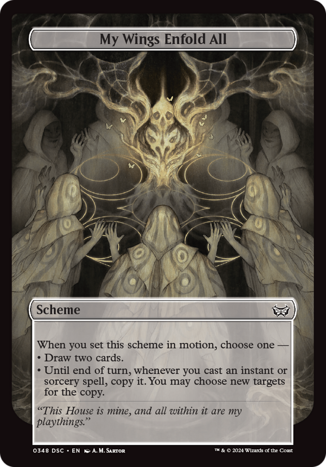 My Wings Enfold All (DSC-348) - Duskmourn: House of Horror Commander - Premium MTG Single from Wizards of the Coast - Just $0.35! Shop now at Game Crave Tournament Store