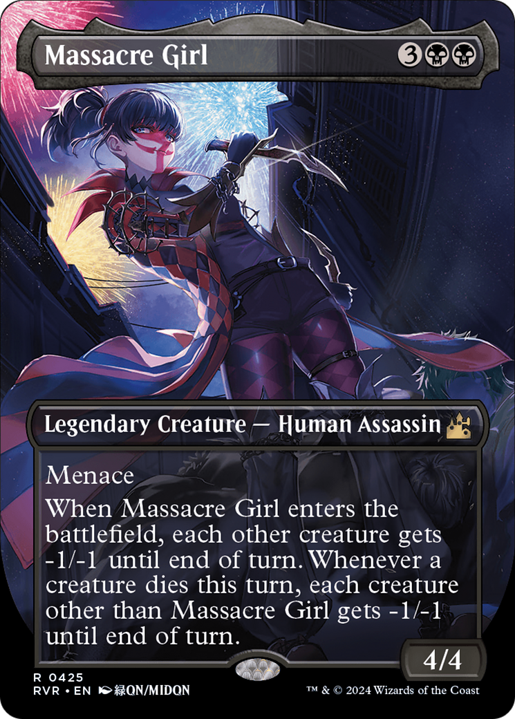 Massacre Girl (RVR-425) - Ravnica Remastered (Borderless) - Premium MTG Single from Wizards of the Coast - Just $4.06! Shop now at Game Crave Tournament Store