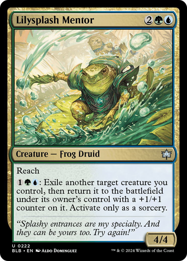 Lilysplash Mentor (BLB-222) - Bloomburrow - Premium MTG Single from Wizards of the Coast - Just $0.25! Shop now at Game Crave Tournament Store
