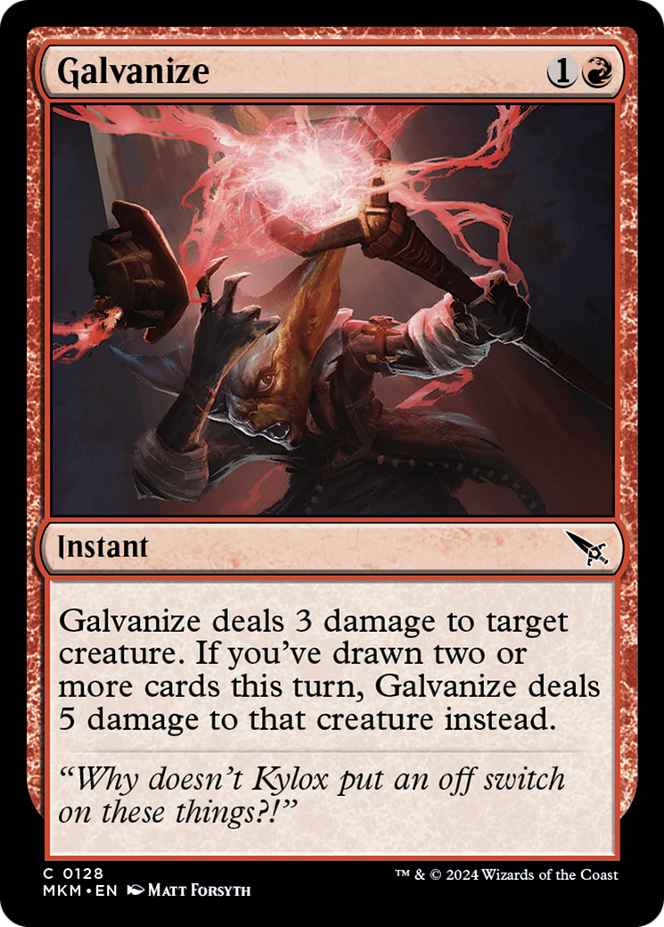 Galvanize (MKM-128) - Murders at Karlov Manor Foil - Premium MTG Single from Wizards of the Coast - Just $0.25! Shop now at Game Crave Tournament Store