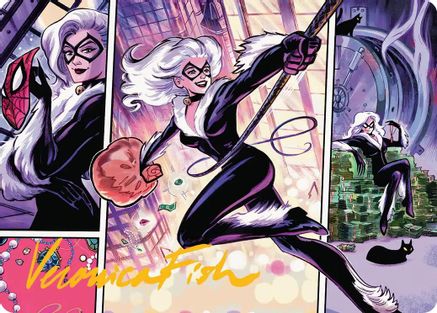 Black Cat, Cunning Thief Art Card (Gold-Stamped Signature) (AASPM-044) - Art Series: Marvel's Spider-Man