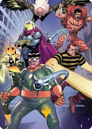 Behold the Sinister Six! Art Card (45/54) (Gold-Stamped Planeswalker Symbol) (AASPM-045) - Art Series: Marvel's Spider-Man