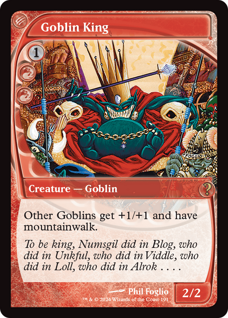Goblin King (MB2-191) - Mystery Booster 2 Foil - Premium MTG Single from Wizards of the Coast - Just $21.14! Shop now at Game Crave Tournament Store