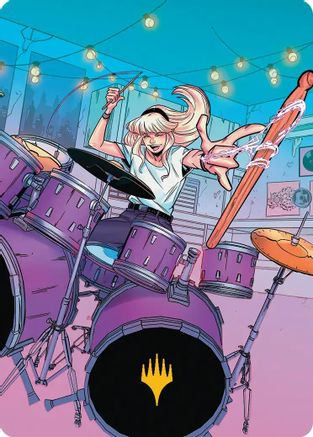 Gwen Stacy Art Card (Gold-Stamped Planeswalker Symbol) (34/54) (AASPM-034) - Art Series: Marvel's Spider-Man