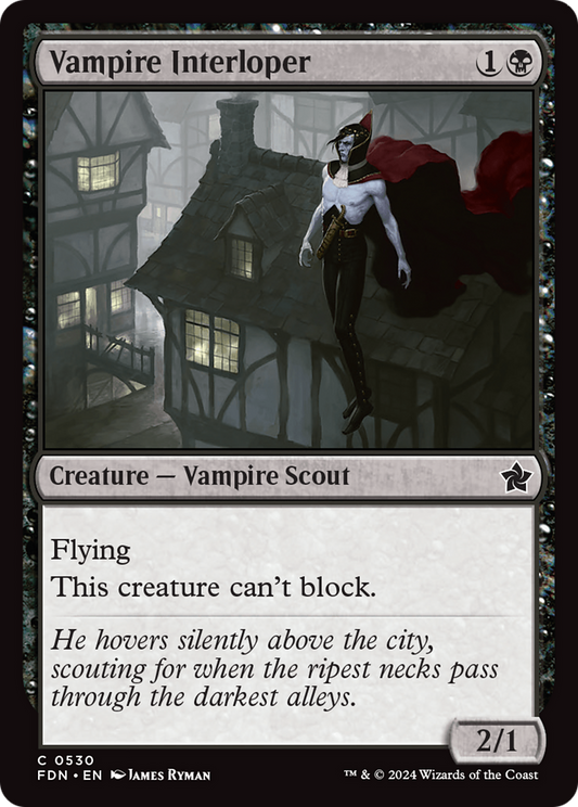 Vampire Interloper (FDN-530) - Foundations - Premium MTG Single from Wizards of the Coast - Just $0.29! Shop now at Game Crave Tournament Store