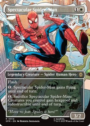 Spectacular Spider-Man (Borderless) (PRE-014) - Prerelease Cards Foil