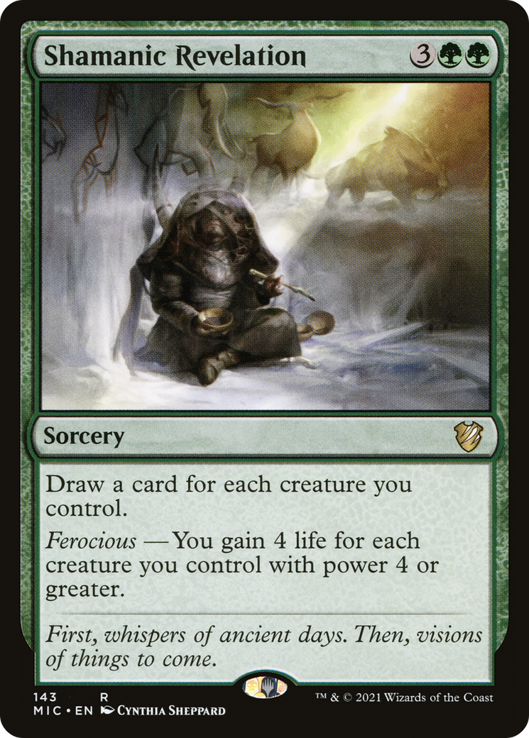 Shamanic Revelation (MIC-143) - Midnight Hunt Commander - Premium MTG Single from Wizards of the Coast - Just $0.19! Shop now at Game Crave Tournament Store