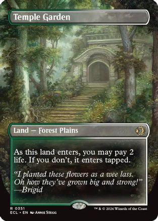 Temple Garden (Borderless) (ECL-351) - Lorwyn Eclipsed Foil