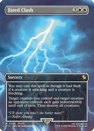 Fated Clash (Borderless) (FIC-449) - Commander: FINAL FANTASY Foil