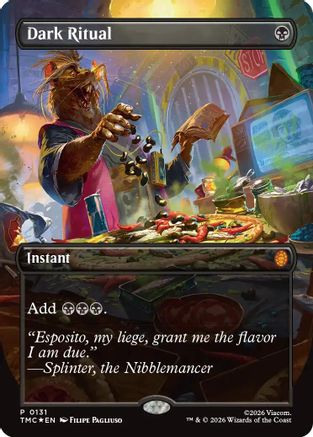 Dark Ritual (Borderless) (TMC-131) - Commander: Teenage Mutant Ninja Turtles Foil