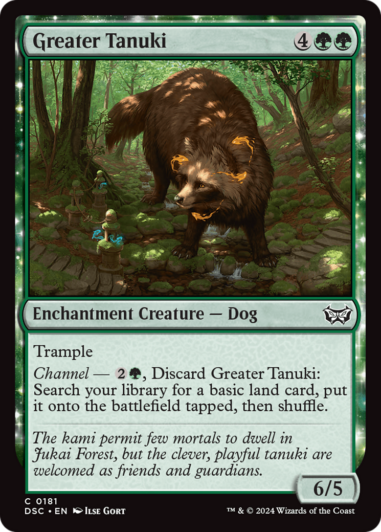 Greater Tanuki (DSC-181) - Duskmourn: House of Horror Commander - Premium MTG Single from Wizards of the Coast - Just $0.25! Shop now at Game Crave Tournament Store