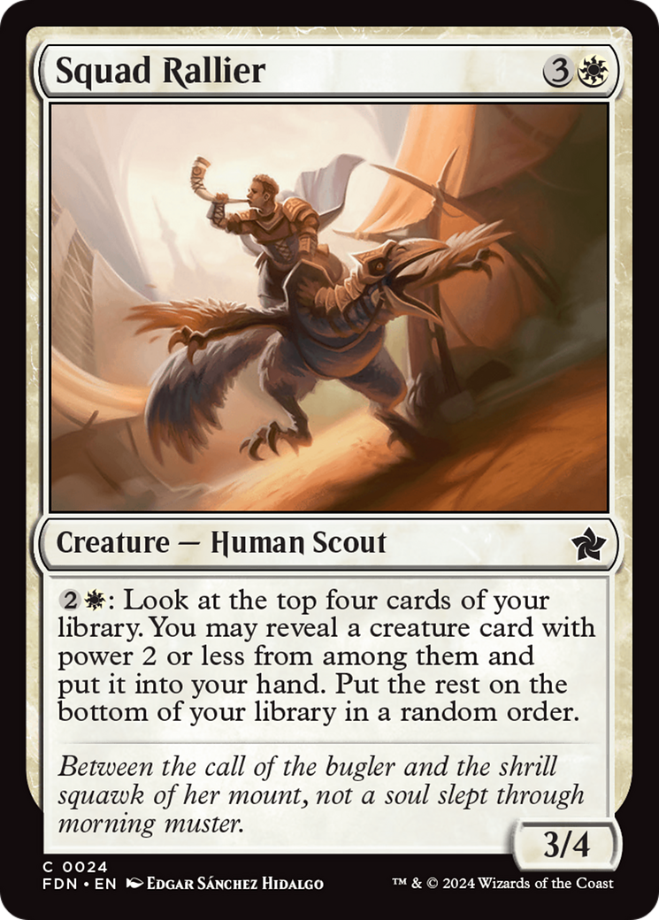 Squad Rallier (FDN-024) - Foundations - Premium MTG Single from Wizards of the Coast - Just $0.25! Shop now at Game Crave Tournament Store