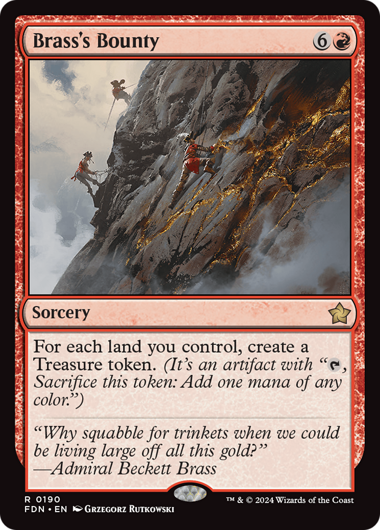 Brass's Bounty (FDN-190) - Foundations Foil - Premium MTG Single from Wizards of the Coast - Just $0.25! Shop now at Game Crave Tournament Store