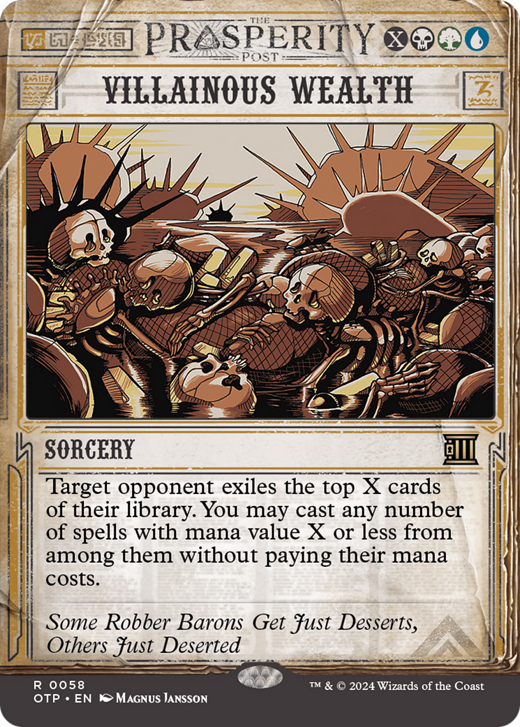 Villainous Wealth (OTP-058) - Breaking News: (Showcase) (Borderless) - Premium MTG Single from Wizards of the Coast - Just $0.25! Shop now at Game Crave Tournament Store