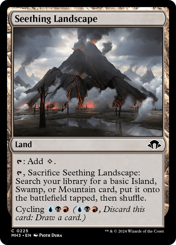Seething Landscape (MH3-225) - Modern Horizons 3 - Premium MTG Single from Wizards of the Coast - Just $0.25! Shop now at Game Crave Tournament Store