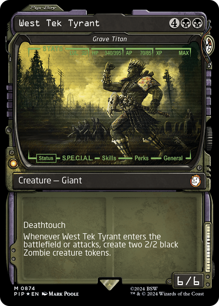 Grave Titan (PIP-874) - Fallout / West Tek Tyrant: (Showcase) Foil - Premium MTG Single from Wizards of the Coast - Just $8.83! Shop now at Game Crave Tournament Store