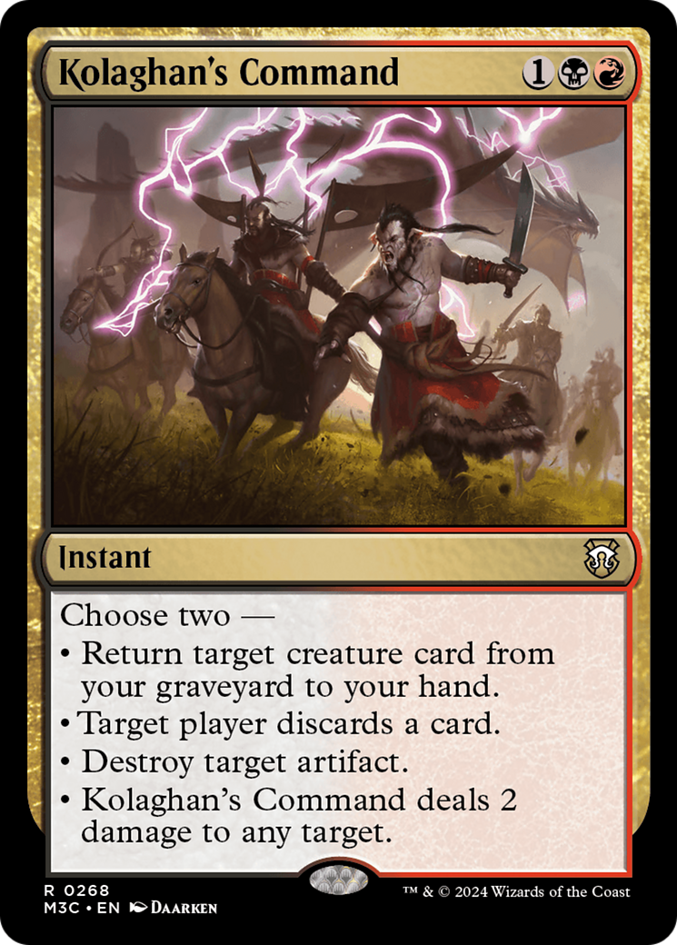 Kolaghan's Command (M3C-268) - Modern Horizons 3 Commander - Premium MTG Single from Wizards of the Coast - Just $0.25! Shop now at Game Crave Tournament Store