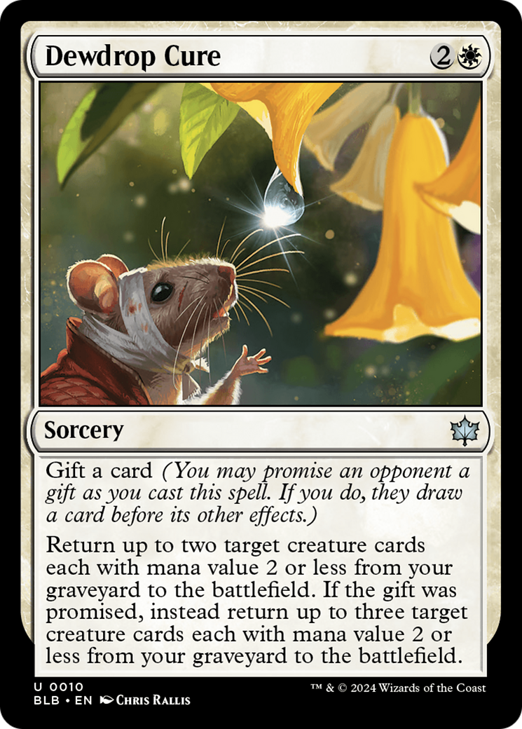 Dewdrop Cure (BLB-010) - Bloomburrow - Premium MTG Single from Wizards of the Coast - Just $0.25! Shop now at Game Crave Tournament Store