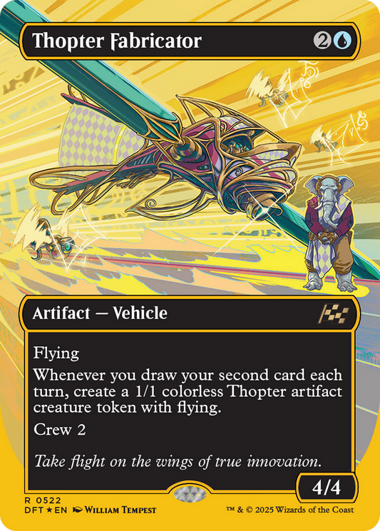 Thopter Fabricator (Borderless) (First-Place Foil) (DFT-522) - Aetherdrift Foil - Premium MTG Single from Wizards of the Coast - Just $1.42! Shop now at Game Crave Tournament Store