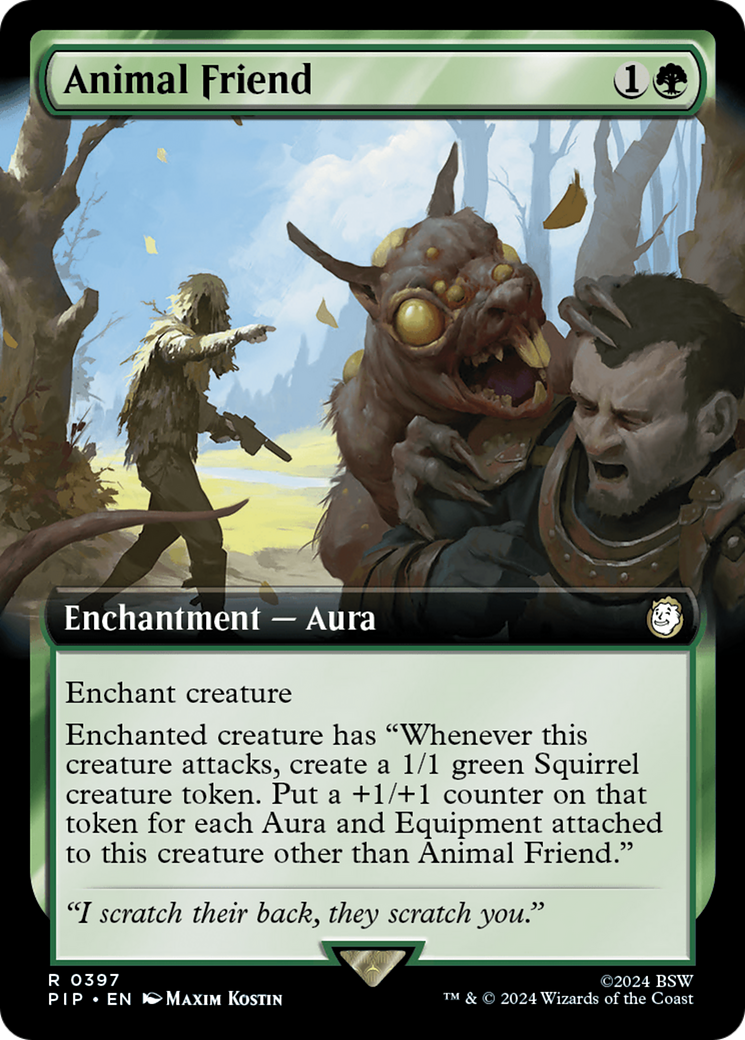 Animal Friend (PIP-397) - Fallout: (Extended Art) - Premium MTG Single from Wizards of the Coast - Just $0.69! Shop now at Game Crave Tournament Store