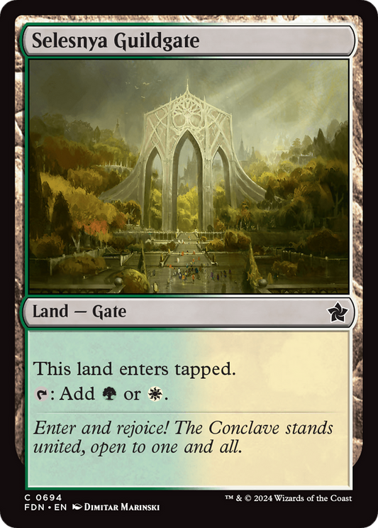 Selesnya Guildgate (FDN-694) - Foundations - Premium MTG Single from Wizards of the Coast - Just $0.25! Shop now at Game Crave Tournament Store