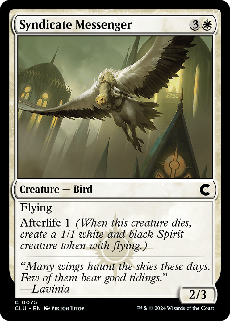 Syndicate Messenger (CLU-075) - Ravnica: Clue Edition - Premium MTG Single from Wizards of the Coast - Just $0.25! Shop now at Game Crave Tournament Store