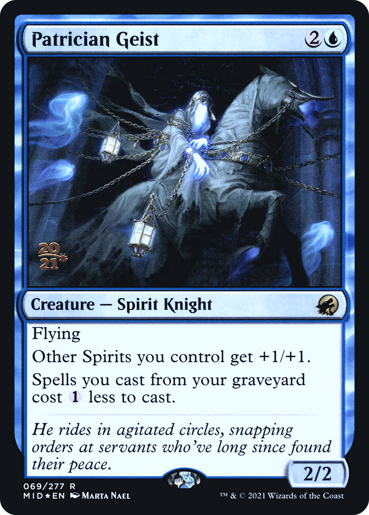 Patrician Geist (PMID-69S) - Innistrad: Midnight Hunt Promos Foil - Premium MTG Single from Wizards of the Coast - Just $0.21! Shop now at Game Crave Tournament Store