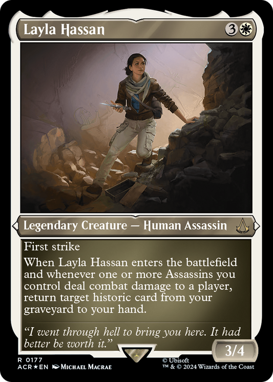 Layla Hassan (ACR-177) - Assassin's Creed Etched Foil - Premium MTG Single from Wizards of the Coast - Just $0.38! Shop now at Game Crave Tournament Store