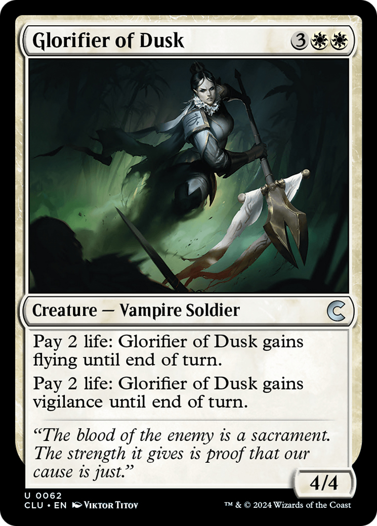 Glorifier of Dusk (CLU-062) - Ravnica: Clue Edition - Premium MTG Single from Wizards of the Coast - Just $0.25! Shop now at Game Crave Tournament Store