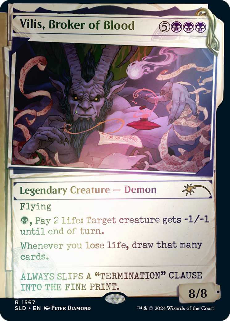 Vilis, Broker of Blood (SLD-1567★) - Secret Lair Drop: (Showcase) Foil - Premium MTG Single from Wizards of the Coast - Just $19.66! Shop now at Game Crave Tournament Store