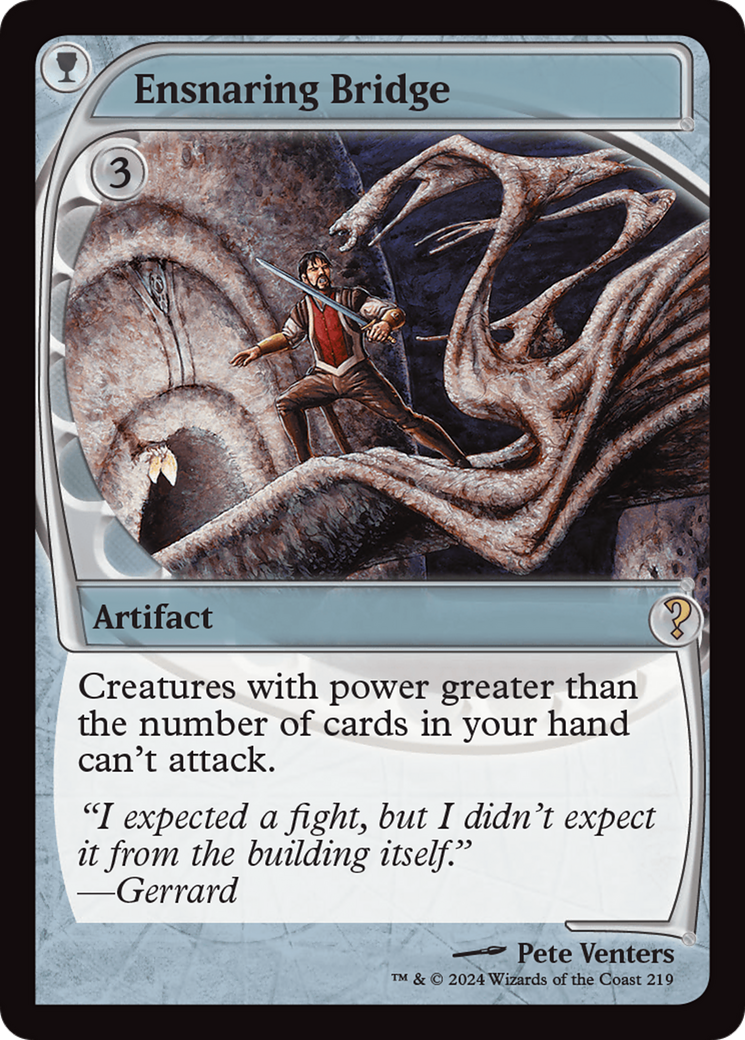 Ensnaring Bridge (MB2-219) - Mystery Booster 2 Foil - Premium MTG Single from Wizards of the Coast - Just $28.07! Shop now at Game Crave Tournament Store