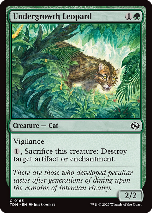Undergrowth Leopard (TDM-165) - Tarkir: Dragonstorm Foil - Premium MTG Single from Wizards of the Coast - Just $0.08! Shop now at Game Crave Tournament Store