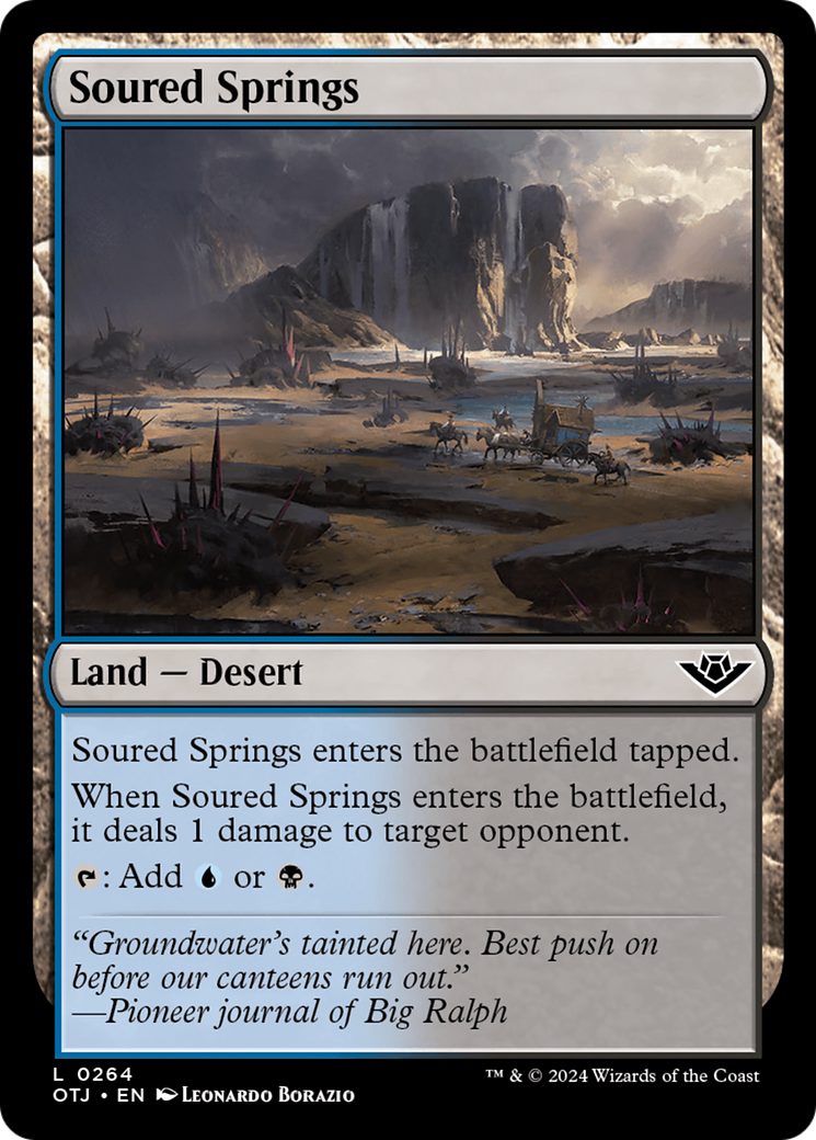 Soured Springs (OTJ-264) - Outlaws of Thunder Junction - Premium MTG Single from Wizards of the Coast - Just $0.25! Shop now at Game Crave Tournament Store
