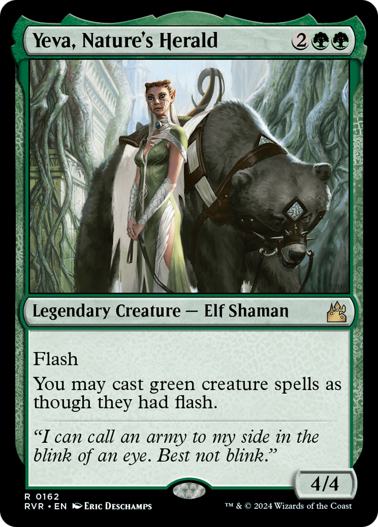 Yeva, Nature's Herald (RVR-162) - Ravnica Remastered Foil - Premium MTG Single from Wizards of the Coast - Just $0.74! Shop now at Game Crave Tournament Store