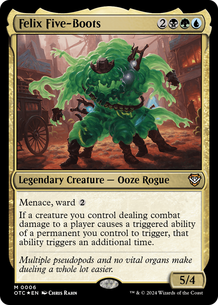 Felix Five-Boots (OTC-006) - Outlaws of Thunder Junction Commander Foil - Premium MTG Single from Wizards of the Coast - Just $1.47! Shop now at Game Crave Tournament Store