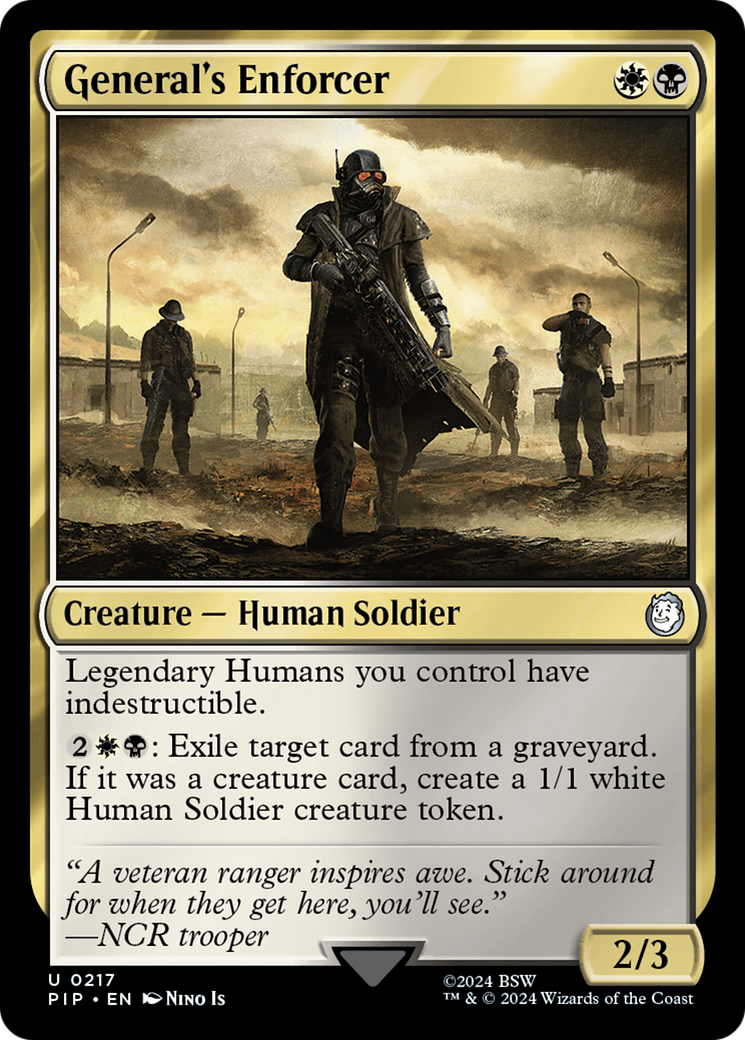 General's Enforcer (PIP-217) - Fallout - Premium MTG Single from Wizards of the Coast - Just $0.25! Shop now at Game Crave Tournament Store