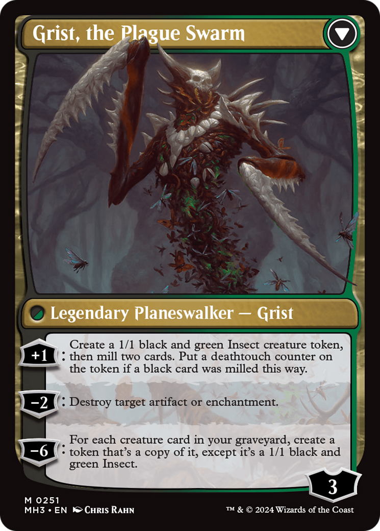 Grist, Voracious Larva // Grist, the Plague Swarm (MH3-251) - Modern Horizons 3 Foil - Premium MTG Single from Wizards of the Coast - Just $1.95! Shop now at Game Crave Tournament Store