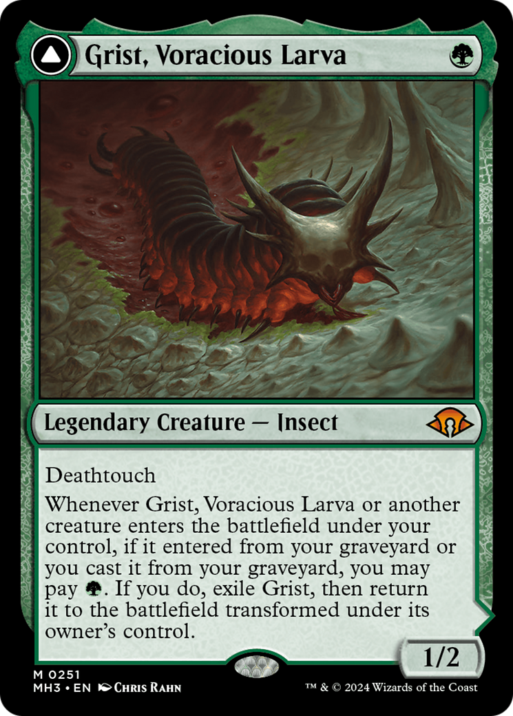 Grist, Voracious Larva // Grist, the Plague Swarm (MH3-251) - Modern Horizons 3 - Premium MTG Single from Wizards of the Coast - Just $0.88! Shop now at Game Crave Tournament Store